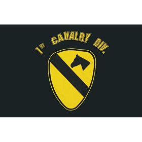 3' X 5' 1ST CAVARLY - BLACK