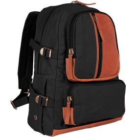 RETRO VINTAGE AIRMAN'S RUCKSACK - BLACK