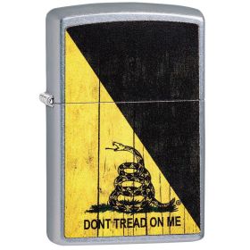 ZIPPO USA FLAG MAHOGANY WOOD - BRUSHED CHROME