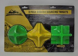 Ridgeline 3 Pack Ground Bouncing Targets RL10326 Ball Star and Cube Target Green/Yellow
