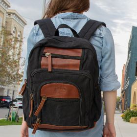 RETRO LONDONER COMMUTER DAYPACK - BLACK