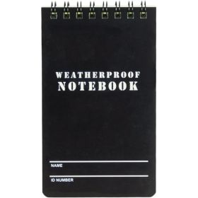 3" X 5" MILITARY STYLE WEATHERPROOF NOTEBOOK 6 PK - BL
